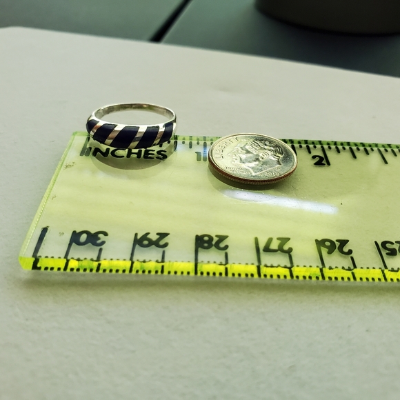Sterling Lapis Band Ring - Picture 13 of 13